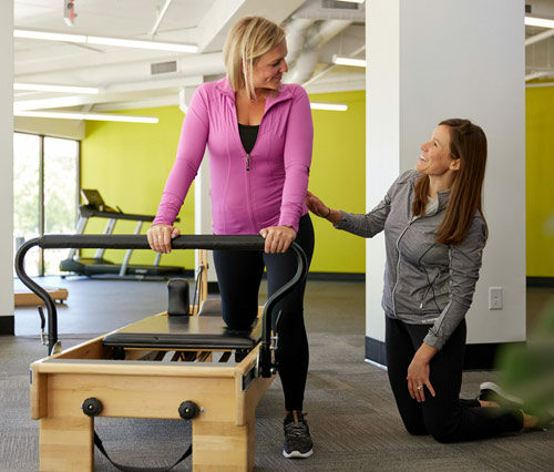 Pilates with a physical therapist